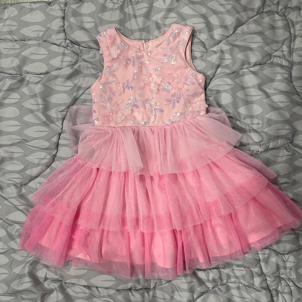 Adorable Pink Dress with Sequin Details